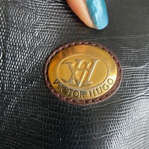 Victor Hugo croc leather bag